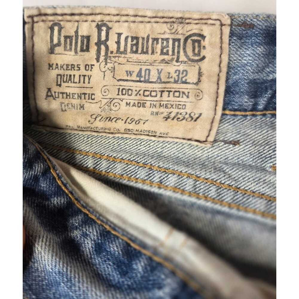 Polo Ralph Lauren Polo R. Lauren Co. MAKERS OF QUALITY AUTHENTIC DENIM W X L 32